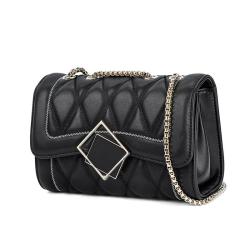 Lock Chain Diamond Shoulder Messenger Bags Elegant Female Small Square Bag Leather Women Handbags Ladies