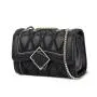 Lock Chain Diamond Shoulder Messenger Bags Elegant Female Small Square Bag Leather Women Handbags Ladies