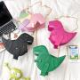 Fashion creative bizarre three-dimensional dinosaur diagonal cross bag personality rivets cute cartoon animal female bag