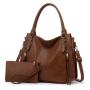 2022 Realer wholesale ladies shoulder bag Large waterproof casual gift Hobo bag Bucket Purses PU Leather 2pcs women handbags