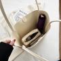 Wholesale 2pcs Soft Leather Tote Bags Vintage Casual Ladies Handbag Shoulder PU Leather Women's Bag