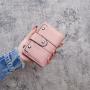 2024 Spring and summer new short women's wallets fashion frosted ladies student trifold small wallet buckle purse wholesale