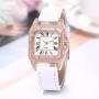 2022 Fashion Leather Woman Wrist Watch Band Quartz Wristwatch Luxury Gold Watch Creative Ladies Quartz digital watches For Women