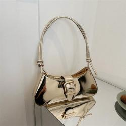 Fashion small women's bag simple solid color texture women's shoulder bags 2024 new fashion leisure underarm bag