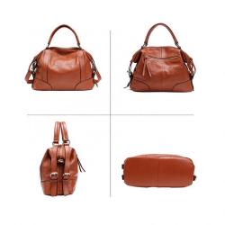 Leisure Female Bag Travel Outdoor Handbags Genuine Leather Women Shopping Tote Bag With Zipper