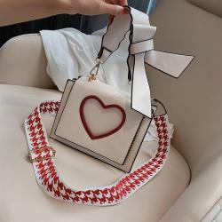 Hot sale cute pink color girls shoulder bag custom lolita stylish leather heart design women hand bag