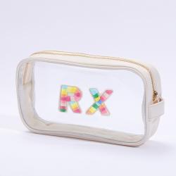 Keymay Wholesale Portable Clear Zipper Pvc Plastic Cosmetic Bag With Handle Women Transparent Makeup Bag