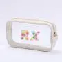 Keymay Wholesale Portable Clear Zipper Pvc Plastic Cosmetic Bag With Handle Women Transparent Makeup Bag