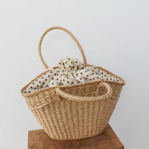 New straw woven women's portable beach bag sac main femm sac