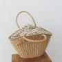 New straw woven women's portable beach bag sac main femm sac