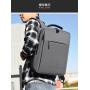 Unisex Large Capacity USB Laptop Backpack Waterproof Oxford Material Schoolbag with Zipper Closure for Students