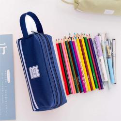 Gelory Stationery Pouch Pen Bag with Double Zipper Closure Office Pen Holder Organizer Stationery Bag Pencil Case 2024
