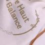 LOW MOQ Fast Delivery Gold Printing Ribbon White Linen Drawstring Cotton Bag
