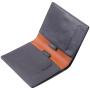 Italian cowhide leather nice leather front pocket wallets slim card holder wallets with pull tab
