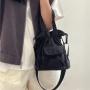 2024 New style Fashion Handbags Plain sling bags for women crossbody  Drawstring Ruffles Nylon tote bag
