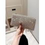 Luxury sparkly bling evening bags rhinestone crossbody bag with tassel women rhinestone clutch purse sac tendance 2024