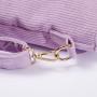 Keymay Low MOQ RTS DIY Chenille Letter Patches Fashion Cute Girls Travel Bag Corduroy Handbag Large Personalised Pink Tote Bag