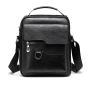 Custom logo factory Pu Leather black Cross business Bag Men's Shoulder Messenger Bag vintage