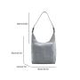 Fashionable Solid Color Jeans Fabric Large Capacity New Design Versatile Shoulder Bag