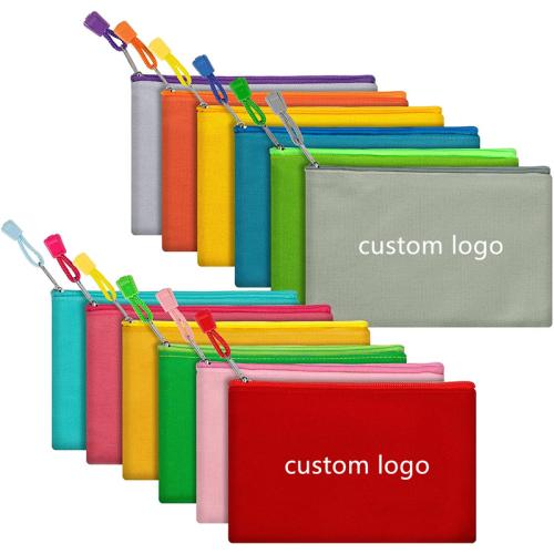 Gelory Multi-Purpose Travel Toiletry Bag Pen Pencil Case Canvas Cosmetic Stationery Pencil Pouch Bag With Zipper