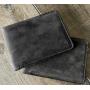 Custom Crazy Horse Men Card Holder Wallet Bifold Genuine Leather Carteras Mujer High Quality Cartera De Hombre