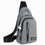 GELORY Custom Women Men Unisex Waist Bag Pack with Headphone Jack and Zipper Adjustable Strap Black Fanny Pack Custom Logo