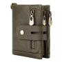 Hot Sale Anti-Theft Man Short Wallet Slim genuine leather wallet for men credit card holder multi-function wallet with zipper