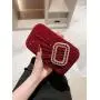 Luxury Red Crystal Clutch Bags Fashion Velvet Rhinestone Evening Bags For Party