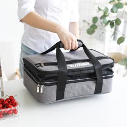 Fashion Portable Square Insulated Lunch Bag 2022 Thermal Food Picnic Pizza Lunch Bag Women Kids Men Cooler Lunch Box Bag