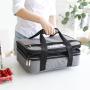 Fashion Portable Square Insulated Lunch Bag 2022 Thermal Food Picnic Pizza Lunch Bag Women Kids Men Cooler Lunch Box Bag