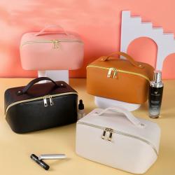 Professional High Capacity Travel Ladies Opening Portable Cosmetic Case Makeup Storage Bag For Women