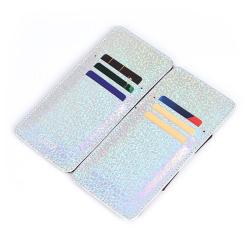 KHF011 2023 Wholesale Laser Sequins PU Women's Fashion Multi Card Holder Long Magic Wallet