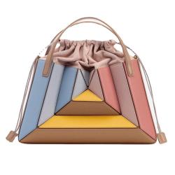 KBW712 Women Bag Contrasting Color Patchwork Handbag New Product Underarm  High-quality Ladies  Drawstring Diagonal Cross Bag