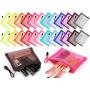 GELORY Customized Makeup Cosmetic Organizer Pouch Mesh Zipper Bags Multicolor Mesh Zipper Bags