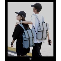 ZR889 New Backpack Business PU Laptop Bag Waterproof Shoulder Bag Printed Logo Large-capacity Student Schoolbag Outdoors Travel