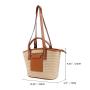 2024 Single Shoulder Women Holiday Beach Straw Tote Bag Portable Vegetable Basket Fashion Large Capacity Woven Bag
