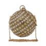 Wholesale bridal wedding women clutch purse white pearl round shaped party evening bags clutch bag for ladies