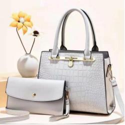 2024 New Style Hot selling Fashion Pu Leather Large Capacity  Ladies Handbag With Lock Design Luxury Hand Bag