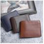 ZR730 Men Short Wallet Card Holder Card Positions Case Open Frosting Purse Retro Money Clip Billfold Dollars PU Open Wallet