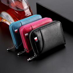 customs wallet Genuine Leather Men Women Purse Card Holder Wallets Leather  credit card holder ID card wallet bifold zipper