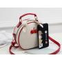 ZR696 Women Bags Cherry Fashion PU Leather Girl Lovely Small Square Bag Simple Zipper Shoulder Crossbody Phone Bag Female Party