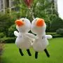 Custom embroidery three-dimensional plush duckling keychain cute doll decoration niche design plus logo