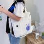 Custom Logo Wholesale Korean Style Women's Canvas Messenger Bag Simple Large Capacity Portable Shopping Bag Student Shoulder Bag