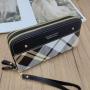 HR767 Women's Wallet Long Zipper Fashion 2024 New Wallet Women's Double Zipper Splicing Colors Handbag Purse