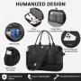 LOVEVOOK 2023 hot sale 2pcs Tote Weekender Bag Swim Gym USB Bag for Travel Sports Duffel bags with shoe compartment unisex