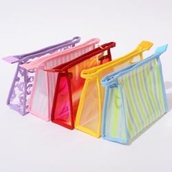 New Style Lady multicolor Clear Holographic Makeup Bag Pouch Pvc Waterproof Transparent Laser Cosmetic bag