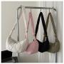 HR732 Women's Minimalist Temperament Gentle Soft Bag Oxford Pleated Underarm Bag Women's New Shoulder Crossbody Small Square Bag
