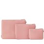Stylish Pink 3 set Waterproof Neoprene Cosmetic Bags Soft Premium Makeup Pouches