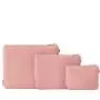Stylish Pink 3 set Waterproof Neoprene Cosmetic Bags Soft Premium Makeup Pouches