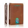 Top Quality Mini Purse Male Automatic Aluminium Rfid Card Casual Wallets Anti theft Carbon Fiber wallet with ID window